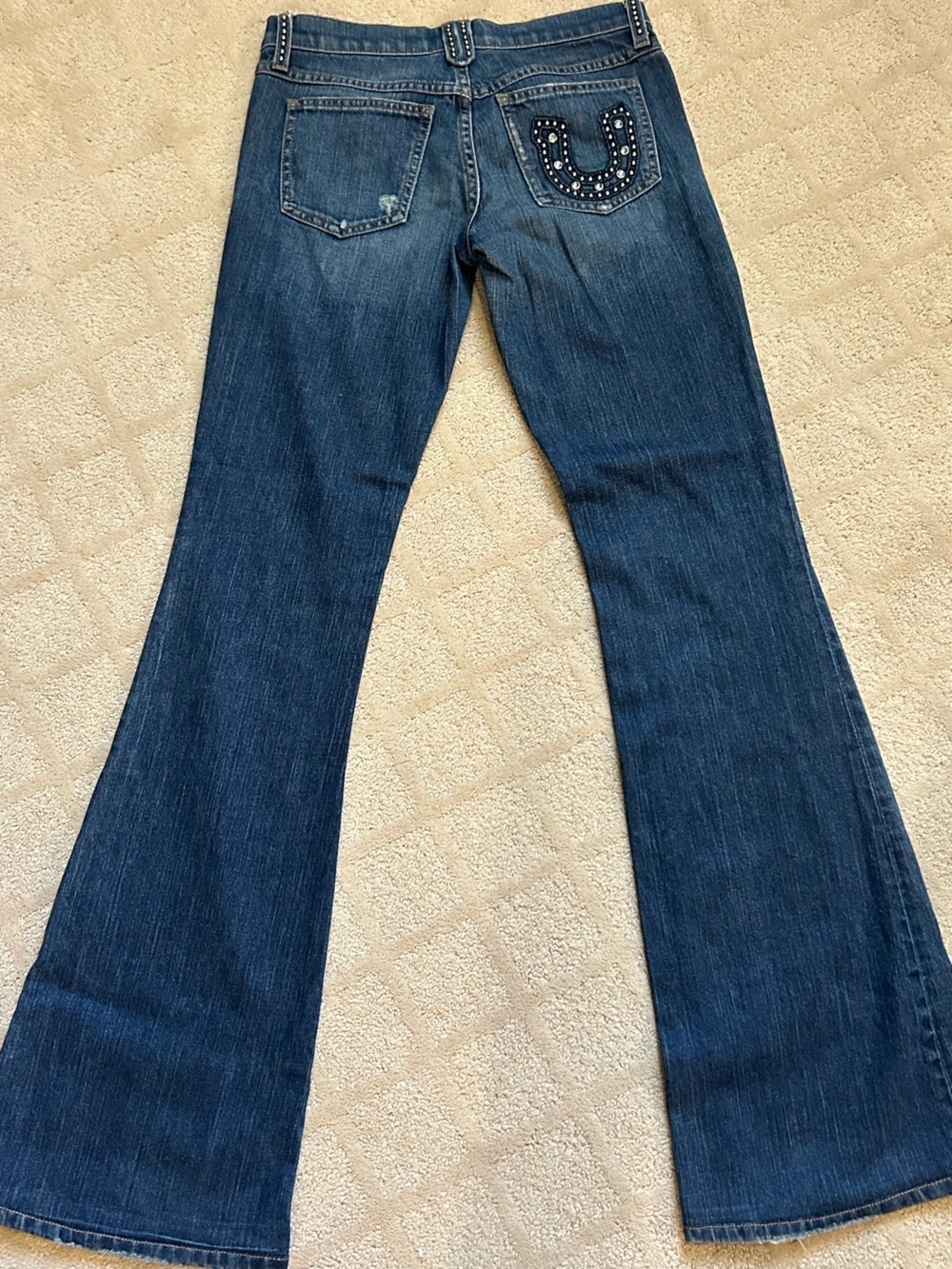 Juicy Couture Dark Blue Flared Jeans with Studded Pocket